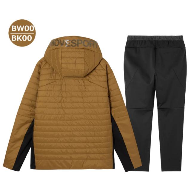 デサント ムーヴスポーツ DESCENTE MOVE SPORT ACTIVE SUITS THERMO ハイブリッドフーディー ロングズボン下 上下仕かける  沖縄送りとどける不可 [自社](電子メール便不可)