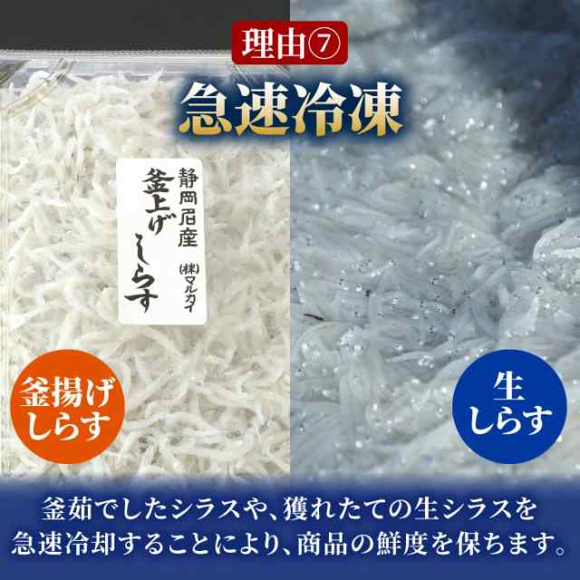 大五うなぎ工房　しらす丼　マーケット　用宗港　シラス　冷凍の通販はau　1kgセット　生しらす＆釜揚げしらす　PAY　駿河湾　PAY　静岡　しらすのハーフ丼に！静岡県産　au　しらす　マーケット－通販サイト