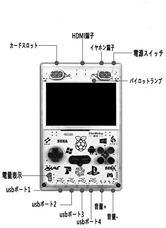 Whatsko Raspberry Pi 3b ポータブルゲーム機 種ゲーム贈 レトロゲーム ラズベリーパイ ミニアーケード 多機能シミュレーターの通販はau Pay マーケット くらしきママ