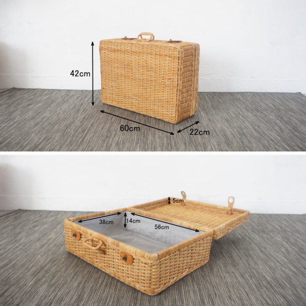 アジアン ラタントランクバスケット 大容量 Lサイズ Gk722mer バスケット トランク 旅行かばん カゴバッグ カゴ ラタン バスケット ナチの通販はau Pay マーケット ランドマーク Au Pay マーケット店
