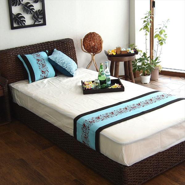Za コットン製ベッドライナー アマンジオ 35 0cm リゾートホテルみたいなベッドランナー バリ雑貨 アジア雑貨 アジアンの通販はau Pay マーケット ランドマーク