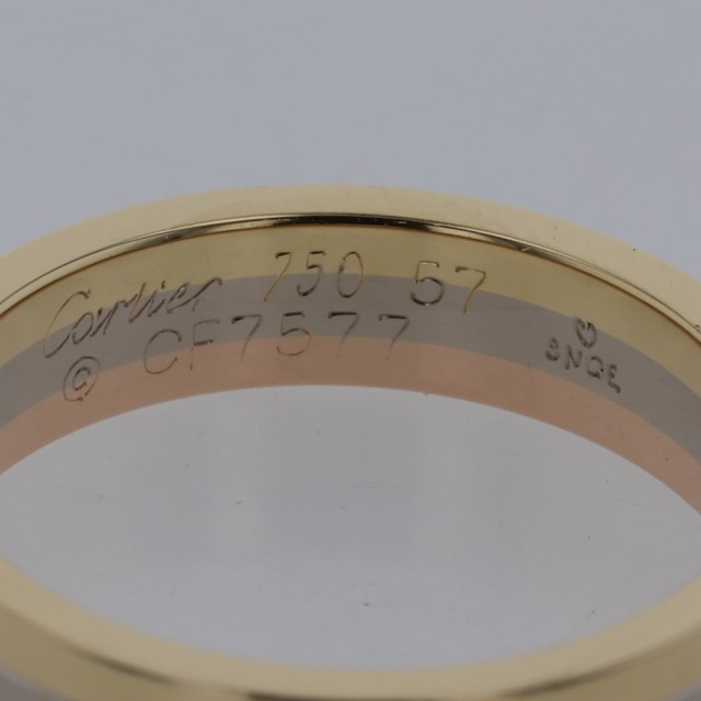 カルティエ リング 指輪 スリーカラー 幅約4.8ｍｍ B40521400 K18WG