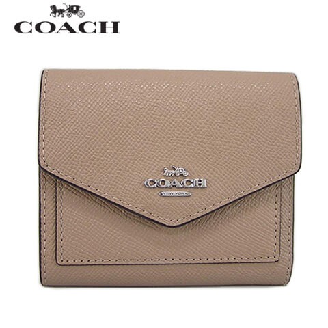 春夏新作 コーチ Coach レディース 折財布 サイフ 598 Lhtau Taupe トープ スモール ウォレット フラップウォレット 3つ折の通販はau Pay マーケット World Club 19