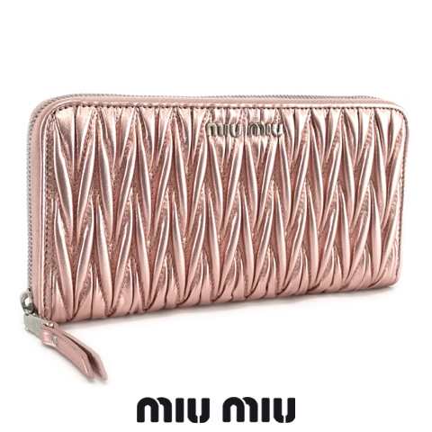 ミュウミュウ Miu Miu レディース 長財布 サイフ Matelasse 5ml506 N シャイニーピンク Rosa Mordore F0xdsの通販はau Pay マーケット World Club 19