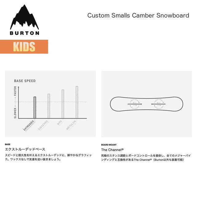 バートン スノーボード 板 キッズ 23-24 Burton カスタム スモールズ