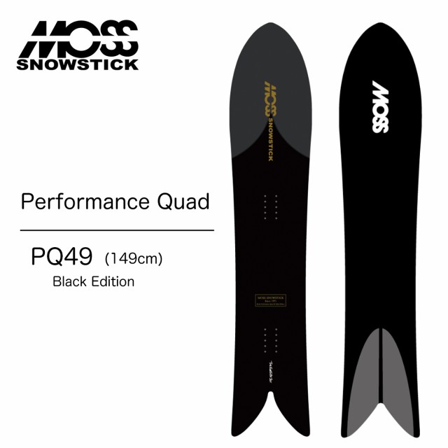 モス スノースティック スノーボード 板 24-25 MOSS SNOWSTICK PQ49 Black Edition Performance Quad 3D channel model 149