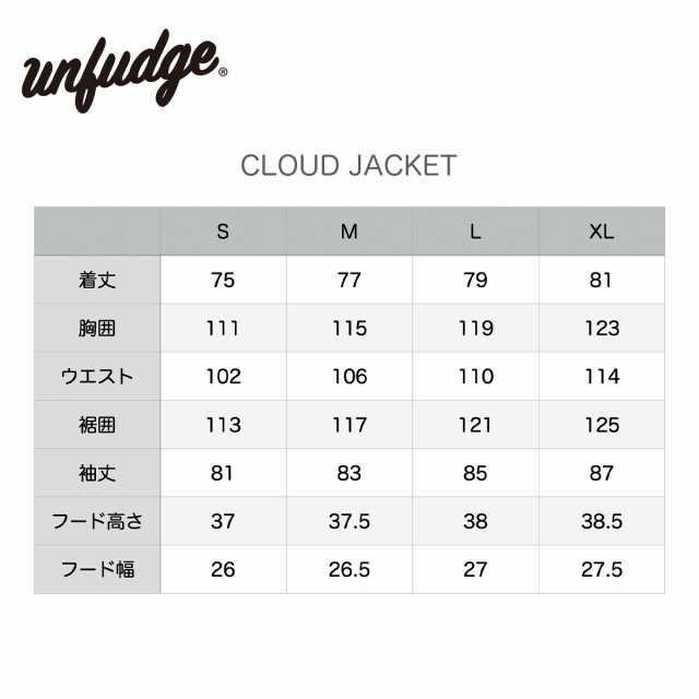 アンファッジ スノーボードウェア unfudge CLOUD JACKET クラウドジャケット メンズ レディース 10月下旬入荷予定