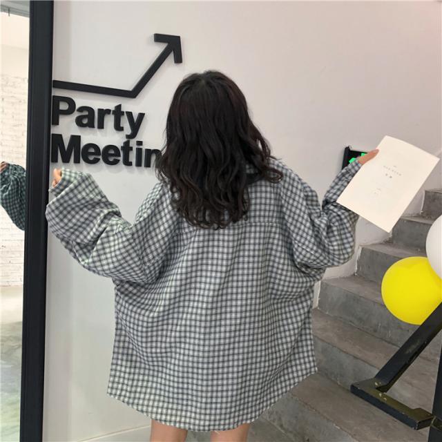 シャツ トップス オーバーサイズ ビッグシルエット チェック柄 レトロ かわいい ガーリー 大人可愛い 韓国ファッション メンズライクの通販はau Pay マーケット S Tworks