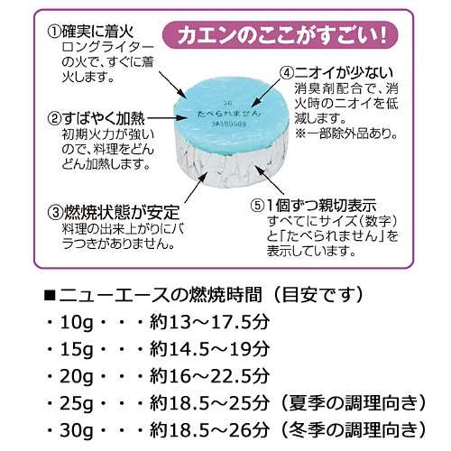 固形燃料カエンニューエース30g×40個セット アルミカップ付き・後片付けラクラク 飛騨コンロ・七輪などの卓上コンロの燃料としての通販はau PAY  マーケット いにしえの炎 au PAY マーケット－通販サイト