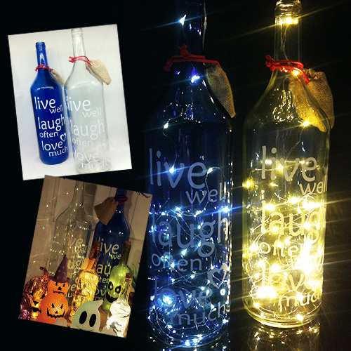 在庫限り Spice ガラス製 ボトルledライトメッセージ ブルー クリア ワインボトルライト Bottle Led Light Messageの通販はau Pay マーケット いにしえの炎