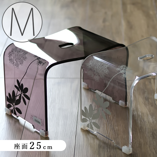 お得◎新品　サリナ　アクリル　バスチェア　Mサイズ　ウォッシュボール　2点 アクリルバスグッズ3点セット「SARINA（サリナ）」（M