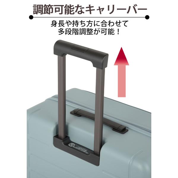 ACE エース スーツケース エスカレラ フロントオープン キャリーバッグ エキスパンダブル 国際線 国内線 87〜100L Lサイズ 8輪 TSロック 05653_10