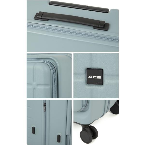 ACE エース スーツケース エスカレラ フロントオープン キャリーバッグ エキスパンダブル 国際線 国内線 87〜100L Lサイズ 8輪 TSロック 05653_12