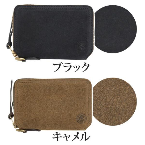 バギーポート 財布 BAGGYPORT 二つ折り財布 メンズ 二つ折り 折財布 ミドルサイズ ラウンドファスナー スウェード 男性 通勤 通学 本革 FZKM-11_1