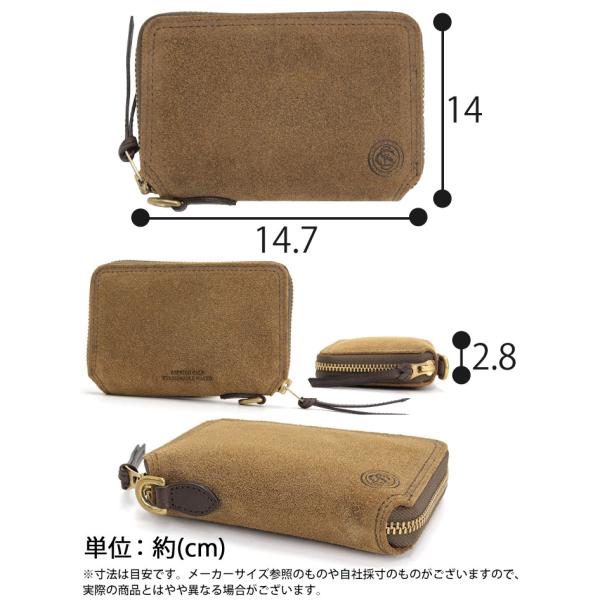 バギーポート 財布 BAGGYPORT 二つ折り財布 メンズ 二つ折り 折財布 ミドルサイズ ラウンドファスナー スウェード 男性 通勤 通学 本革 FZKM-11_4