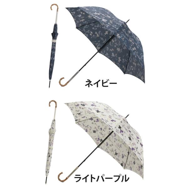 長傘 レディース 女性 JILL STUART ジル スチュアート ボタニカルプリント 花柄 雨傘 耐風 丈夫 頑丈 梅雨 雨具 60cm 通勤 撥水 8本骨 11031 プレゼント 母の日_1