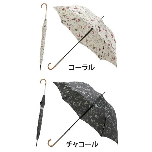 長傘 レディース 女性 JILL STUART ジル スチュアート ボタニカルプリント 花柄 雨傘 耐風 丈夫 頑丈 梅雨 雨具 60cm 通勤 撥水 8本骨 11031 プレゼント 母の日_2