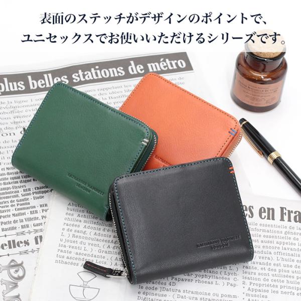 キャサリンハムネット ロンドン 二つ折財布 KATHARINE HAMNETT LONDON ラウンドファスナー ウォレット 小銭入れ メンズ レディース