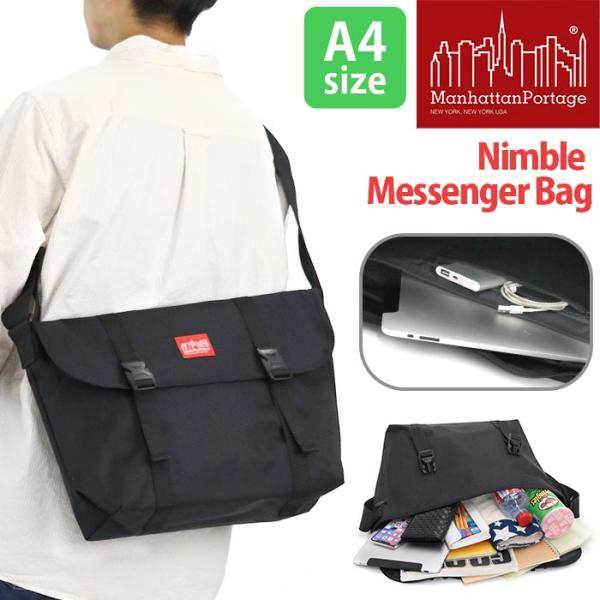 マンハッタンポーテージ メッセンジャーバッグ ManhattanPortage Nimble Messenger Bag フラップショルダー メンズ レディース 男性 女性の通販は