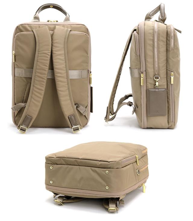 エース ジーン ビジネスリュック ace.GENE レディース 正規品 フィッテム 女性 ビジネス ビジネスバッグ リュック リュックサック スクエア 拡張 通勤 きれいめ 通勤用 仕事用 黒 バッグ A4 かばん 出張 旅行 タウンユース 14.0インチ PC収納 撥水 68684_11