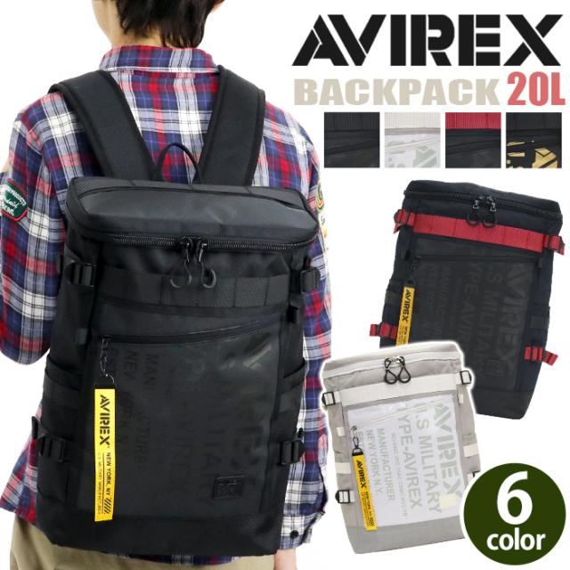 リュック AVIREX EAGLE アビレックス リュックサック バックパック デイパック トップオープン トップオープンリュック バッグ カバン スクエア スクエアバッグ スクエアリュック 四角 スクエア型 メンズ レディース 通勤 通学 中学生 高校生 大学生 B4 AVX593