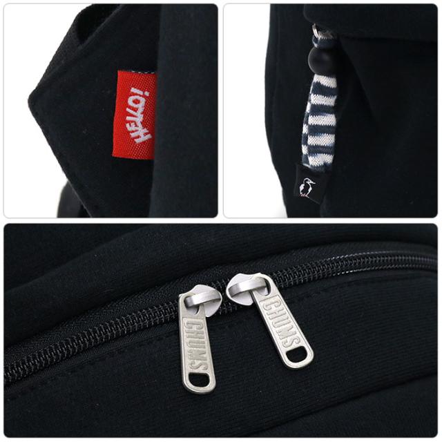 リュック CHUMS チャムス 正規品 Hurricane Day Pack Sweat ハリケーン デイ パック スウェット リュックサック デイパック バックパック バッグ カバン ラウンド型 撥水 メンズ レディース ユニセックス アウトドア 通勤 学生 黒 A4 CH60-3596_6
