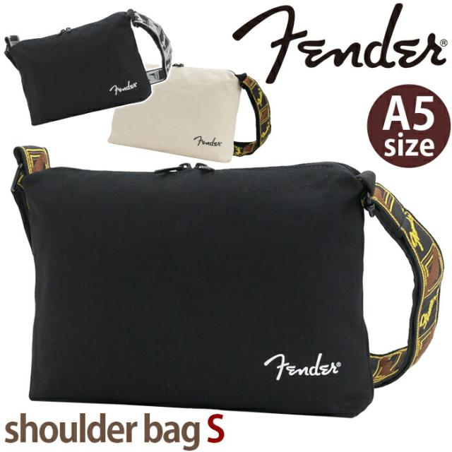 フェンダー ショルダーバッグ Fender ショルダー(S) 小さい 肩掛け 斜め掛け ななめ掛けバッグ シンプル カジュアル ロゴ 大人 メンズ 男性 かっこいい お出掛け 旅行 街用 タウンユース 通勤 通学 スリム コンパクト かばん ミニバッグ 丈夫 黒 ブラック 軽量 A5 950-6005