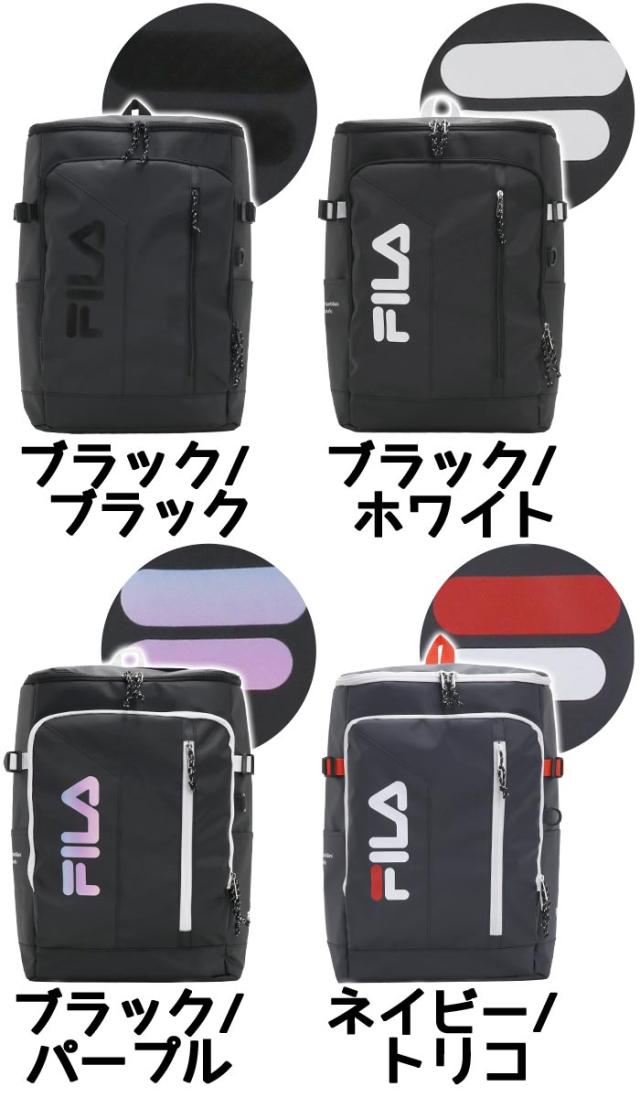 フィラ リュック 30L 大容量 FILA メンズ レディース 男女兼用 BOX型 リュックサック スクエア 通学リュック 人気 女の子 通学 学生 丈夫 撥水 バッグ A4 B4 PC スポーツ 通勤 タブレット ボックス デイパック 男子 女子 男性 女性 丈夫 ボックス 30L以上 7762_1