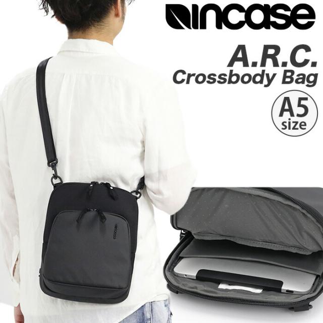 ショルダーバッグ メンズ Incase インケース 4L エーアールシー クロスボディバッグ ショルダー 肩掛け ななめ掛け ビジネス コンパクト スリム 縦型 小さめ バッグ 撥水 通勤 仕事 通学 タブレット収納 A5 約4.9L  A.R.C. Crossbody Bag 137243053003