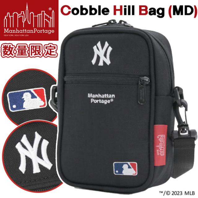 ManhattanPortage マンハッタンポーテージ ショルダーバッグ 限定モデル MLB コレクション 正規品 ショルダー ミニショルダー バッグ 斜め掛け サブバッグ メンズ レディース カジュアル ブラック A6 Cobble Hill Bag (MD) MLB YANKEES MP1436MLBYANKEES