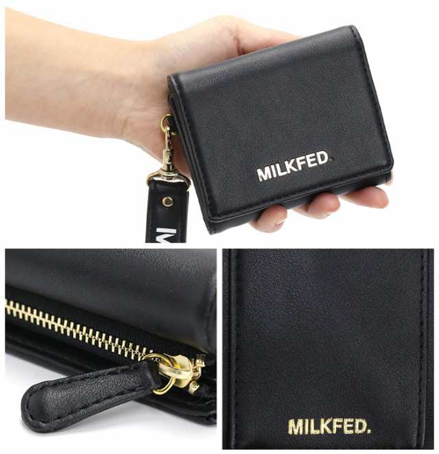 ミルクフェド 財布 MILK FED. レディース SOLID COLOR TRI-FOLD WALLET