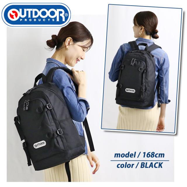 リュックサック OUTDOOR PRODUCTS アウトドア プロダクツ ファルクラム デイパック リュック バックパック A4 21L 軽い スリム バッグ パソコン収納 PC かばん レディース メンズ 男女兼用 通学 通勤 おしゃれ 人気 ブランド ブラック 黒 22469116_16