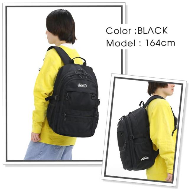 アウトドア プロダクツ OUTDOOR PRODUCTS リュック 2026 春夏 新作 メンズ レディース 大容量 リュックサック バックパック デイパック 大容量リュック 通勤 通学 部活 旅行 スクール スクールリュック ユニセックス 黒リュック ブラック 黒 A4 B4 PC 32L 35L ODA110_11