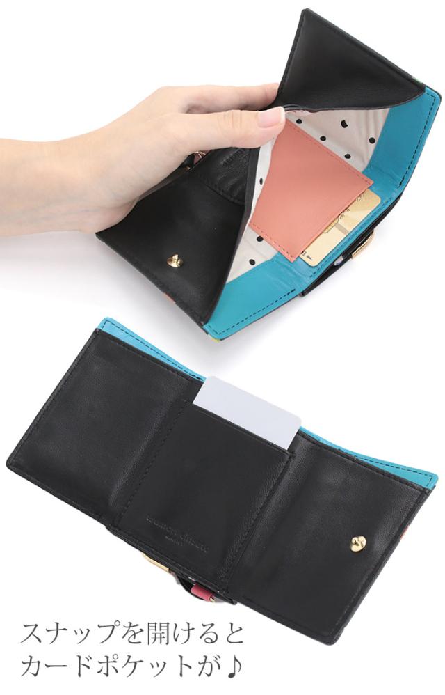 ツモリチサト tsumori chisato CARRY 財布 三つ折財布 正規品 レディース ミニ財布 3つ折り財布 折財布 お財布 ウォレット コンパクトウォレット コンパクト 黒 カード収納 小銭入れ 札入れ ドット ねこ かわいい おしゃれ キレイめ 女子 大人 上品 【CPT】 57930_7