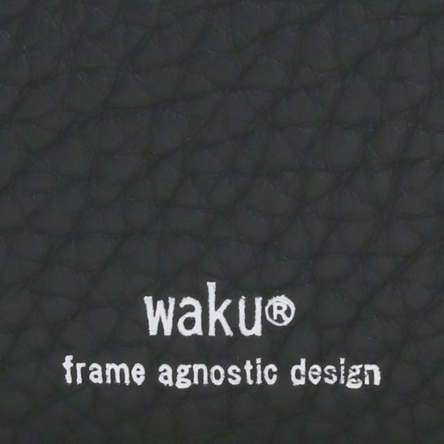 ワク ショルダーバッグ waku レディース メンズ ワンショルダー ミニショルダー 巾着 ポーチ ショルダー バッグ かばん 鞄 斜め掛け ママバッグ 女性 男性 A6 コンパクト おしゃれ シンプル カジュアル きれいめ ブラック 牛革 レザー ソフト 上品 軽量 WK-0030_3