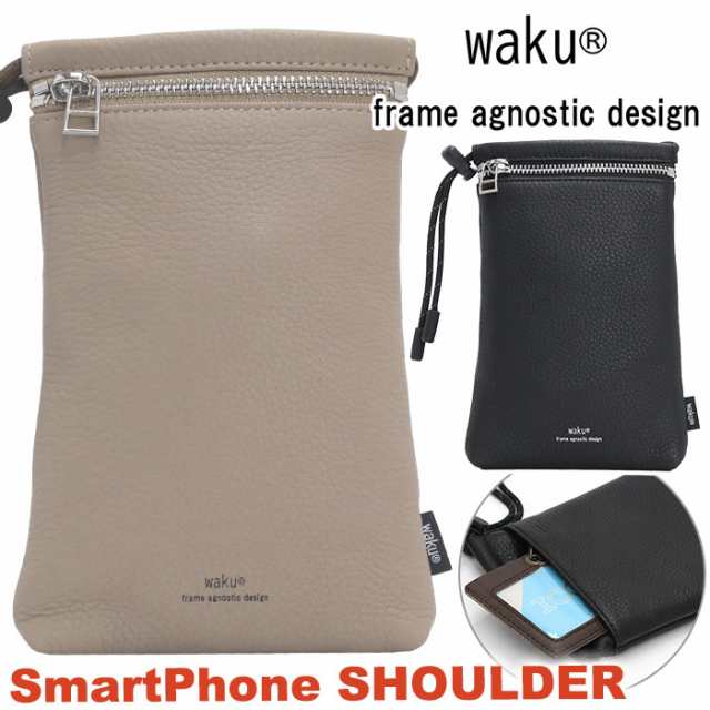 ワク スマホショルダー レディース メンズ waku スマホポーチ ショルダーバッグ ミニショルダー ショルダー バッグ かばん 斜め掛け 女性