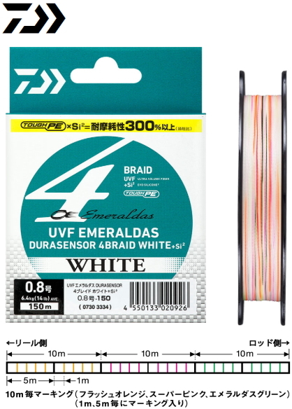 ダイワ Uvfエメラルダスデュラセンサー4ブレイドホワイトsi2 0 5号 150m Peライン メール便可 O01 の通販はau Pay マーケット 釣人館ますだ Au Pay マーケット店