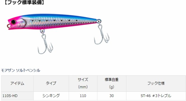 ダイワ モアザン ソルトペンシル S 不夜城 110s Hd ルアー シーバス メール便可 の通販はau Pay マーケット 釣人館ますだ Au Pay マーケット店