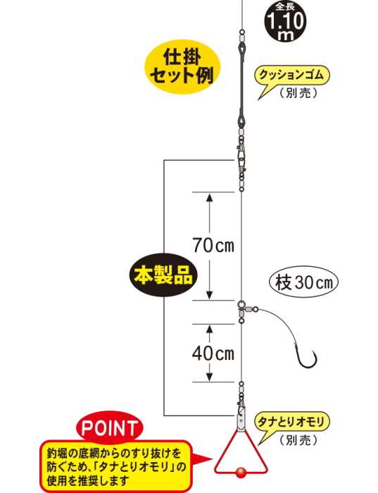 がまかつ 海上釣堀 底直撃仕掛 KT-016 真鯛王 6号(ハリス3号 幹糸4号