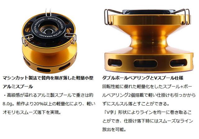 ダイワ クリスティアワカサギ アルミスプール AIR レッド/ブラック