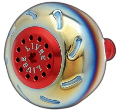 メガテック リブレ 5954 E50LRE-1 ノブ単体EP50 ダイワL用 ファイヤー+レッドC / ハンドルノブ / 釣具