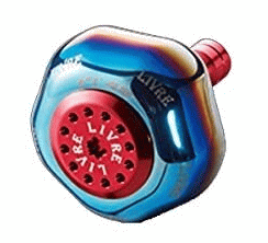 メガテック リブレ 10513 PT48BRE-1 ノブ単体PT48 シマノB用 ファイヤー+レッドC / ハンドルノブ / 釣具