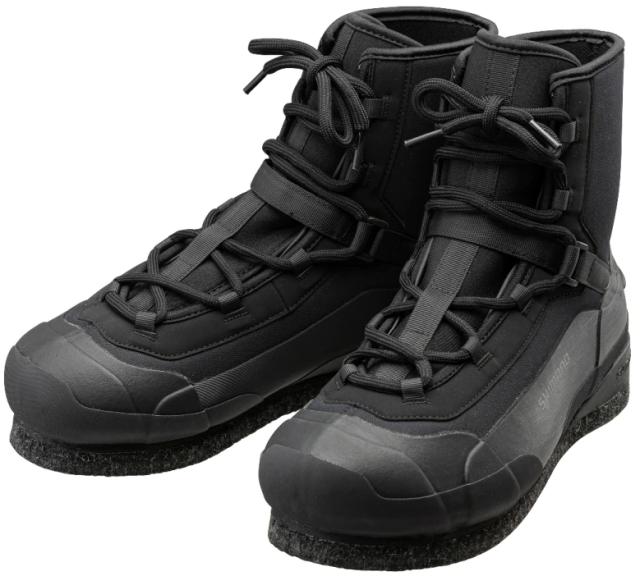 シマノ ロックショア ウェットブーツ カットラバーピンフェルト FS-010V ブラック 28cm / 釣具 shimano