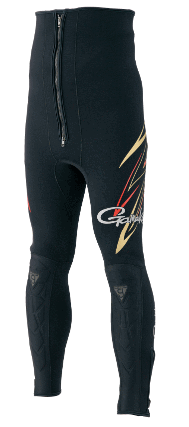 がまかつ 鮎タイツ (3mm厚) スーパーハイストレッチ GM-5812 ブラック×レッド Lサイズ / ウェア / gamakatsu