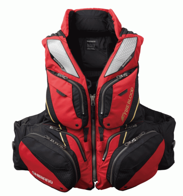 シマノ リミテッドプロ フローティングベスト 枕付 VF-130W ブラッドレッド Lサイズ / 救命具 / shimano 釣具