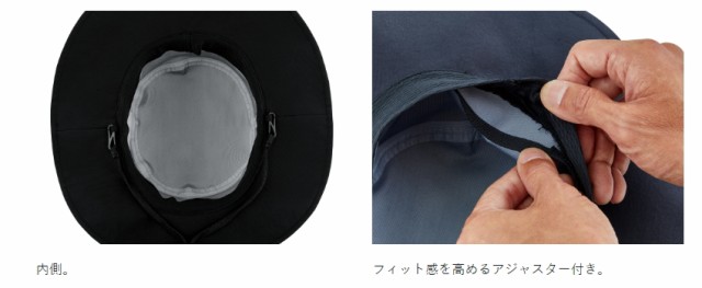 がまかつ レインサファリハット GM-9113 ブラック(Gamakatsu) LL