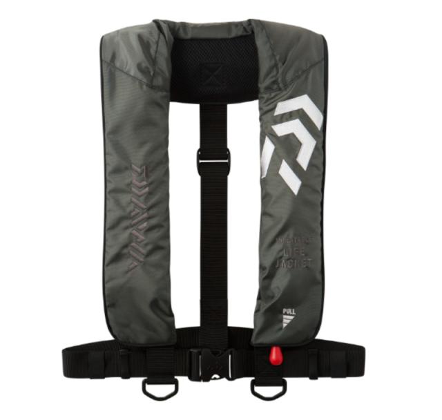 ダイワ DF-2608 インフレータブルライフジャケット肩掛けタイプ手動・自動膨脹式 グレー / 救命具 daiwa 釣具 (SP)