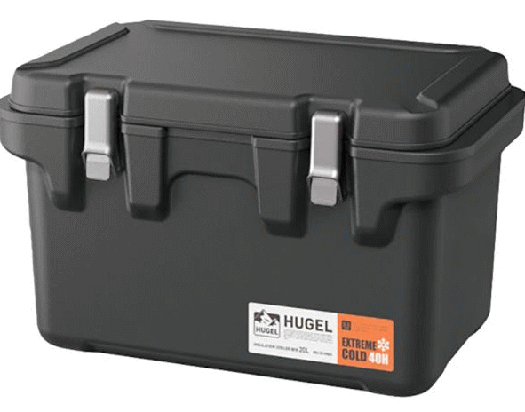 真空断熱 クーラーボックス アイリスオーヤマ HUGEL VITC-20 チャコールグレー 20L / クールボックス iris