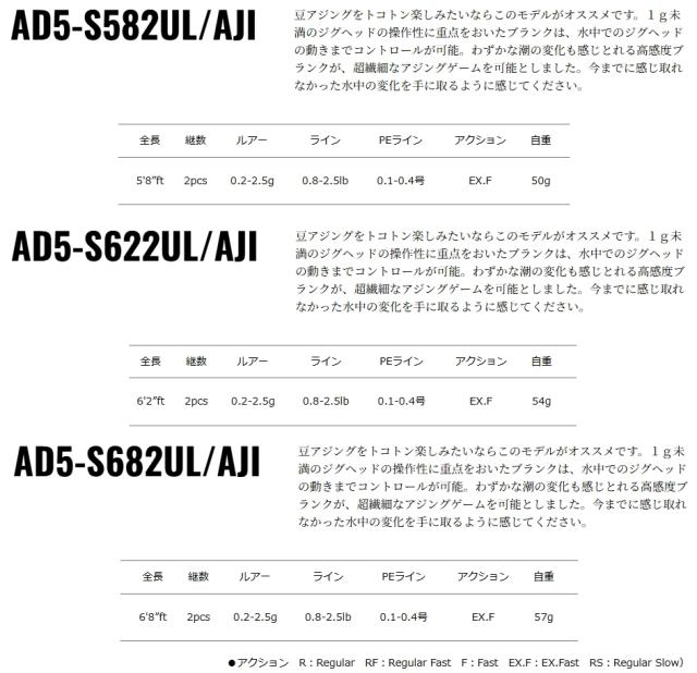 メジャークラフト 鯵道5G AD5-S582UL/AJI / アジングロッド majorcraft (SP)_1