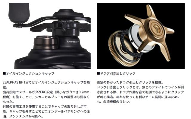 ダイワ 25 アルファスBF TW 8.5R 右ハンドル / ベイトリール daiwa 釣具